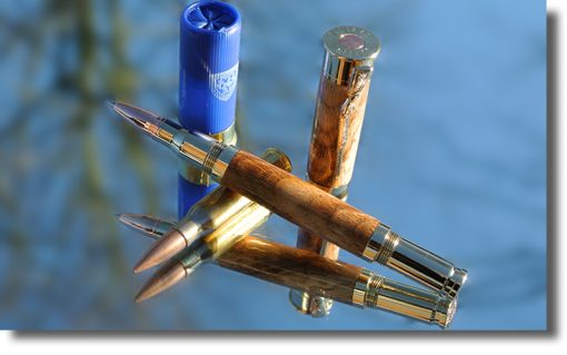 Shotgun Cartridge Pen made from Sweet Chestnut wood